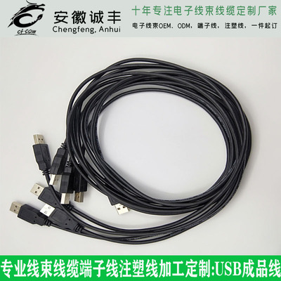 USB成品線，安徽誠豐線束廠，專業定制加工各類線束，亳州電子廠
